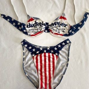 Vintage 1995 Anheuser-Busch Red,White & Blue Bikini - used but great condition